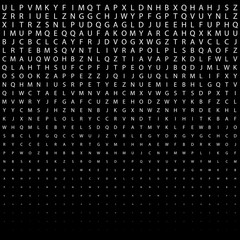 Poster - Abstract black and white deco art print halftone pattern with letters