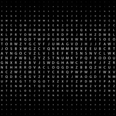 Poster - Abstract black and white deco art print halftone pattern with letters