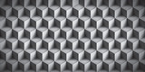 Fototapeta Abstrakcje - Volume realistic texture, cubes, gray 3d geometric pattern, design vector background