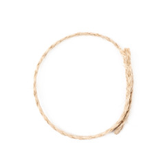 Wall Mural - Round circle made of linen rope