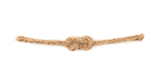 Wall Mural - Knot on a rope string isolated