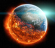 The end of planet Earth 3D rendering elements of this image furn