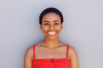 Wall Mural - attractive young black woman smiling