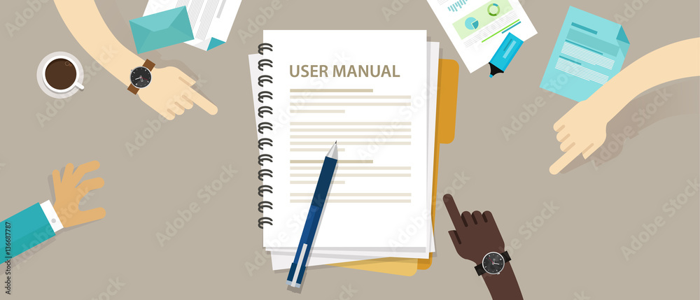 user guide manual instruction book document paper reference Stock ...