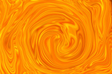 Orange Swirl Abstract Background. Liquid Mesh Surface Digital Illustration