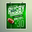 rugby league game flyer design invitation template