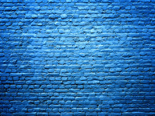 Blue Brick Wall Stone Texture Background For Design