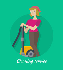 Wall Mural - Cleaning Service Concept Vector in Flat Design