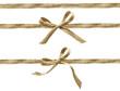 © Ortis - Set of beige canvas ribbons and a bows