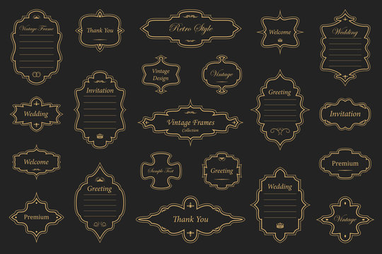 Vintage vectors frames on background