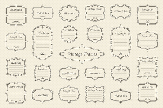 Vector Set of vintage frames