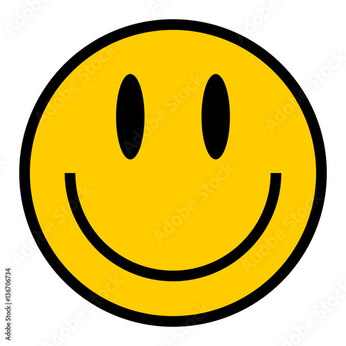 Smiley Icon Smiling Face Flat Style Vecteur Stock Adobe Stock