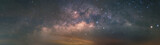 Fototapeta Sawanna - Astrophotography and Nightscape photography, Milky way Panorama