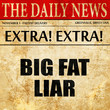 big fat liar, article text in newspaper