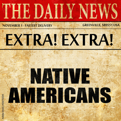 native americans, article text in newspaper Stock Illustration | Adobe ...