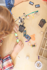 Wall Mural - Children working with different details