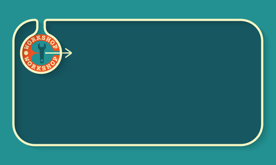 Poster - Yellow text box for your text and workshop icon