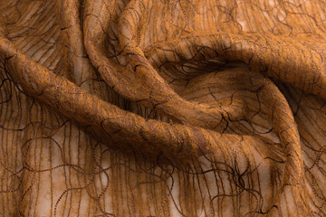 brown background luxury cloth or wavy folds of grunge silk texture satin velvet
