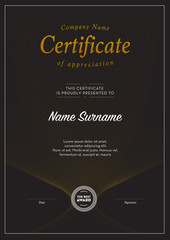 Wall Mural - Certificate template vector, Diploma border