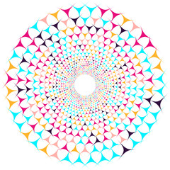 Sticker - Pied  Round Mandala  - vector illutration 