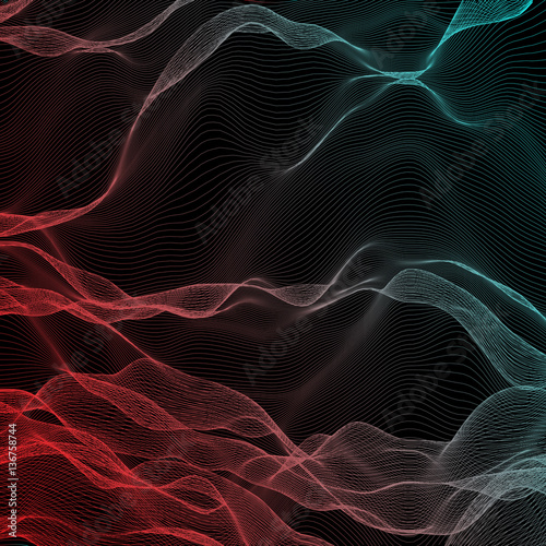 Fotografía Abstract waves - - vector illustration