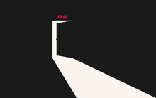 Exit. Opening Door