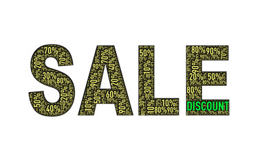 Canvas Print - Special sale percentage discount wordcloud