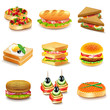 © La Gorda - Sandwiches icons vector set