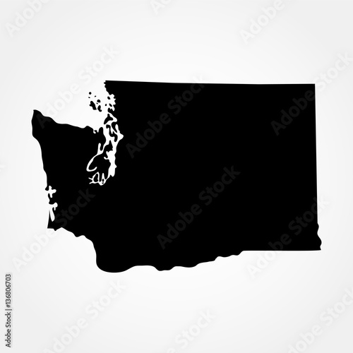 Fotografía map of the U.S. state of Washington
