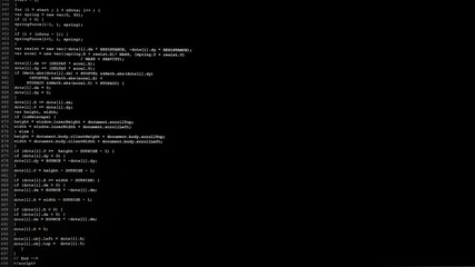 Leinwandbilder - Website codes is listing on computer monitor. Software development is showed on the screen.
