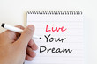 © eenevski - Live your dream concept on notebook