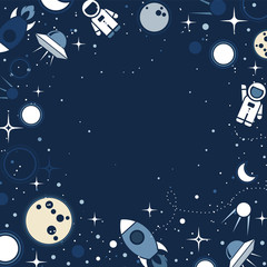 Vector flat cosmos design background