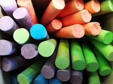 Many Chalk Lod Colorful For Background