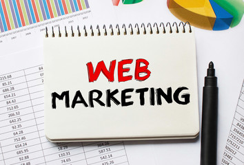 Poster - Notebook with Toolls and Notes about Web Marketing