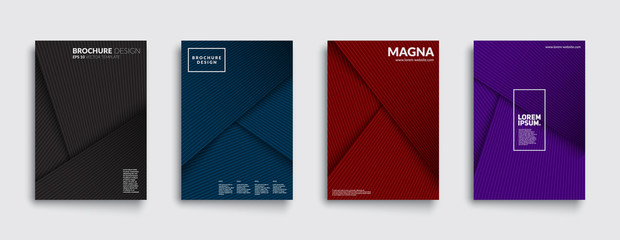 futuristic covers set. shapes overlap. material design backgrounds. eps10 layered vector.