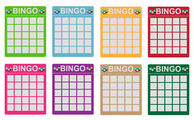 Wall Mural - Bingo tickets in various colors