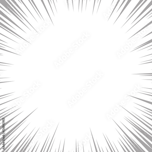 Black sunburst texture on white background. Vector illustration.