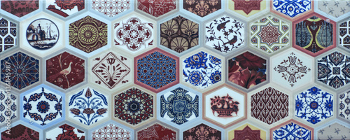 Naklejka na szafę Kafelkowa geometryczna mozaika