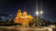 The Cathedral of the Assumption in Varna illuminated at night