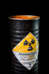 Wall Mural - Heat in cylinder container of radioactive material