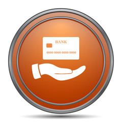 Poster - Hand holding credit card icon