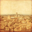 Grunge image of Siena in Tuscany. Italy.