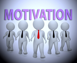 Motivation Businessmen Indicating Do It Now 3d Rendering