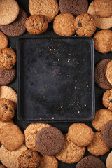 Wall Mural - Various cookies and baking pan