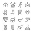 Home Security icons set