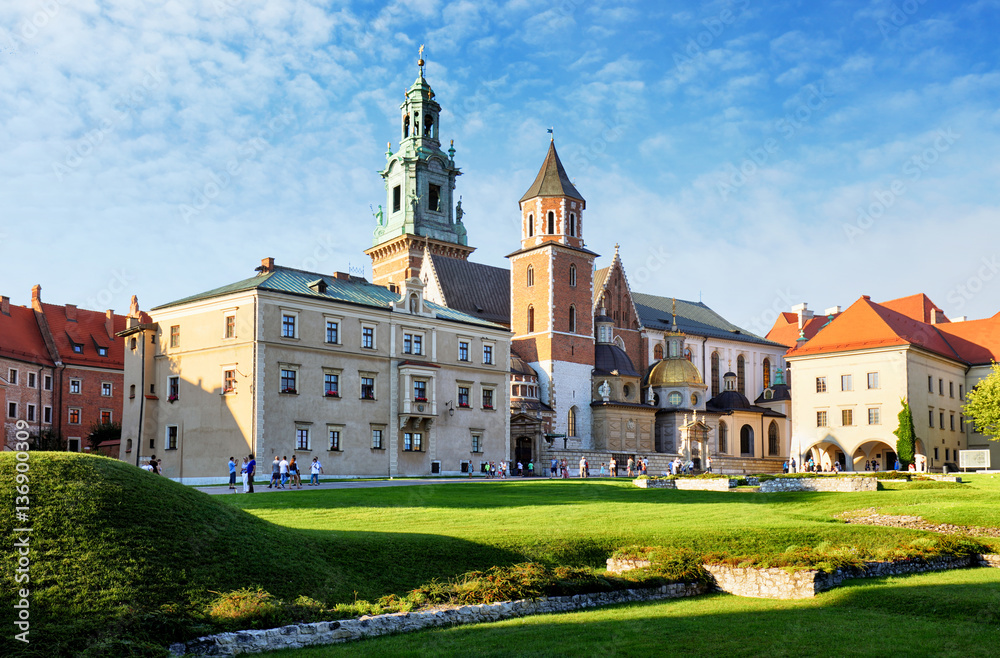 Krakow, Wawel castle in Poland - obrazy, fototapety, plakaty 