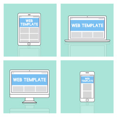 Sticker - Web Design Template Copy Space Concept