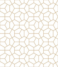 Abstract Geometry Gold Deco Art Hexagon Pattern