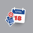  USA Tax Day Reminder Concept - Calendar Design Template Year 2023