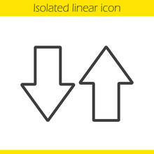 Up And Down Arrows Linear Icon